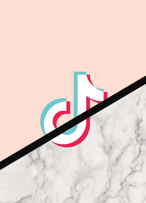 TikTok logo on split pink and marble background — TikTok Logo Picture