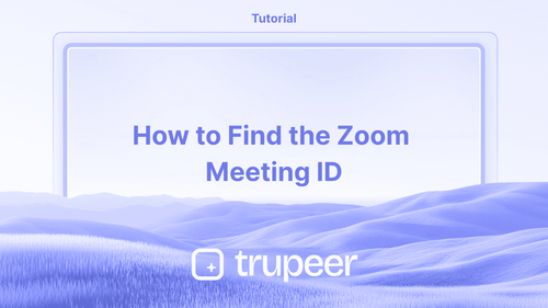 How to Find the Zoom Meeting ID