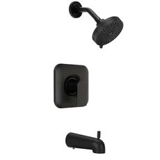 Matte Black Genta Shower Trim Kit Compatible with moen T2473EPBL Shower Trim Kit, Easy to Install, Featuring Single Function Shower Head and Shower Handle, Requires 2510 valve