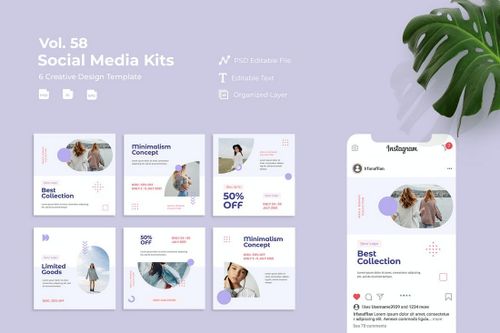 Minimal Fashion Social Media Post Templates
