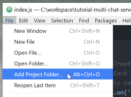 Atom Add Project Folder