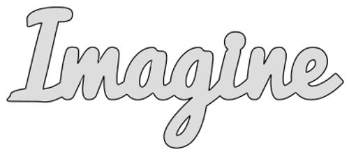 Imagine. Free, printable, word art, pattern, stencil, template, vector, svg, print, download, clipart, design, svg, coloring page.