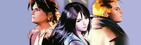 Squall, Linoa, and Seifer, the main trio from Final Fantasy VIII.