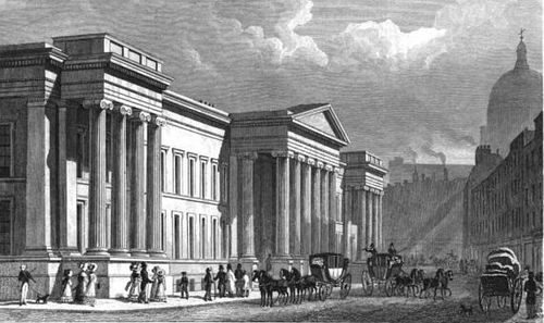 the post office in st martin le grand by thomas shepherd late 1820s