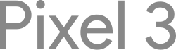 Pixel 3 wordmark