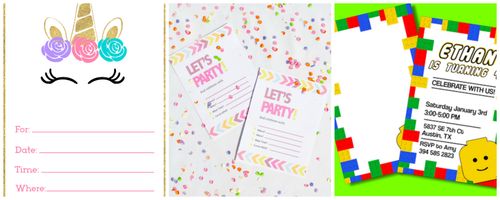 Free printable invitations for birthday parties