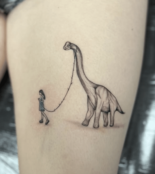 Brachiosaurus Dinosaur Tattoo