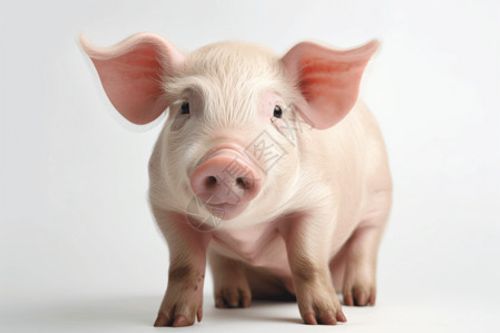 粉色的小猪牲口猪照片高清图片