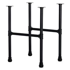 HouseAid 28 Inch Industrial Pipe Legs, Rustic Iron Legs for Custom Tables and Furniture, DIY Heavy Duty Metal Legs for Farmhouse Home Décor, Matte Black