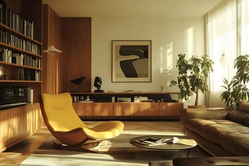 Mid-Century Modern Living Room Interior Design