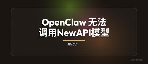 人工解决 OpenClaw 无法调用 NewAPI 模型的问题 1