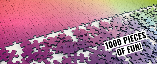 Gradient 1000 puzzle jigsaws color hue rainbow ombre colorful adults difficult hard