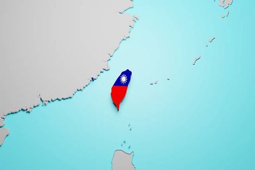 taiwan map with flag - taiwan map stock pictures, royalty-free photos & images