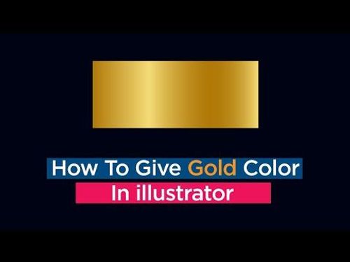 the text how to give gold color in illustrator on a dark blue background