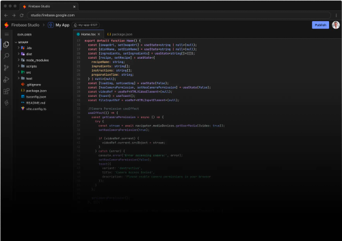 Firebase Studio workspace