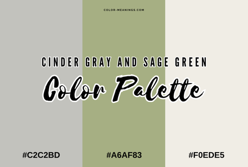 Cinder Gray and Sage Green Color Palette