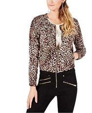 Guess Leopard-Print Bomber Jacket Spotted Bengal Size XL