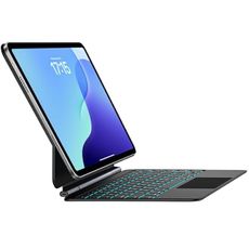 Jibrealg Magic Keyboard for iPad A16, Lightweight Keyboard Case for iPad 11th (A16 2025) & 10th Generation (2022), Ultra-Slim Smart Keyboard with Trackpad, 7 Colors Backlight, Black