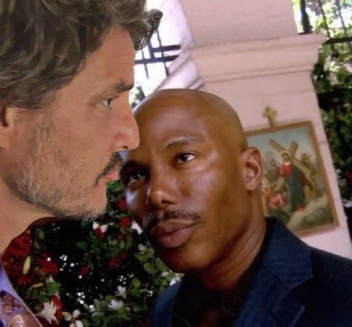 A "James Doakes":https://knowyourmeme.com/memes/but-you-cant-prove-it-james-doakes-reaction-images meme in which actor Pedro Pascal is "photoshopped":https://knowyourmeme.com/memes/sites/photoshop in to joke about the "Pedro Pascal Anxiety":https://knowyourmeme.com/memes/pedro-pascals-social-anxiety-groping memes.