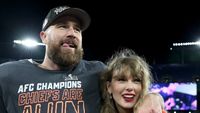 Taylor Swift gets the ick over Travis Kelce shouting 'Viva Las Vegas' again at Patrick Mahomes Gala: Lip reader reveals pop star's exasperated response in viral video | Daily Mail Online
