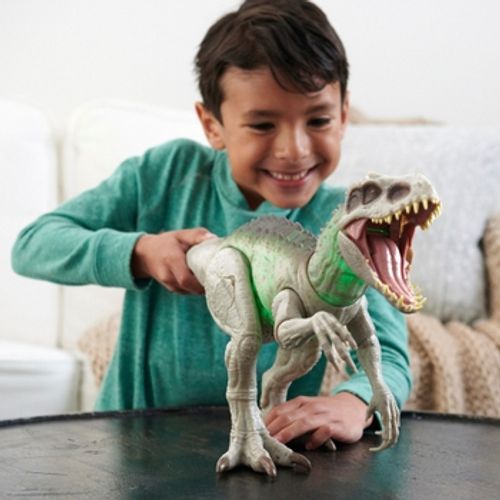 Jurassic World Spielzeug Dinosaurier Camouflage 'n Battle Indominus Rex mit Licht & Sound 53 cm