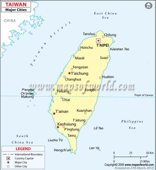 Taiwan Cities Map