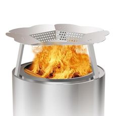 Mopzilqvur Solo Stove Yukon Heat Deflector 27" - Upgraded 304 Stainless Steel Portable Heat Diffuser with Detachable Legs & Handle, Capture and Redirect Warmth, Camping Accessory