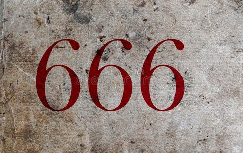 Number six hundred and sixty six (666). The number of the beast. Number of devil, satan. 666 symbol copy stock images, royalty-free photos and pictures