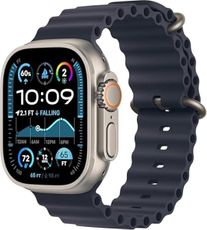Apple Watch Ultra 2 [GPS + Cellular, 49mm] - Titanium Case with Blue Ocean Band, One Size (Renewed Premium)