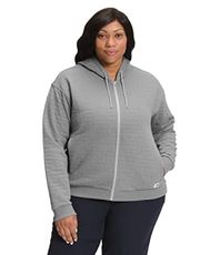 The North Face Longs Peak Quilted Full Zip Hoodie Tnf Medium Grey Heather SM