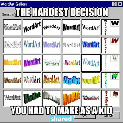 r/nostalgia - Remember Word Art fonts?