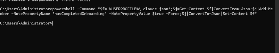 执行初始化命令