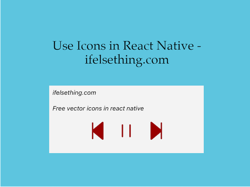 Integrate icons in react native