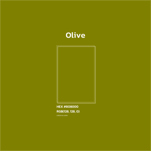 HEX #808000 Olive Color - Color Code