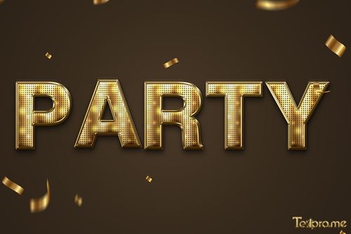 Create decorative gold glitter 3D text effect online