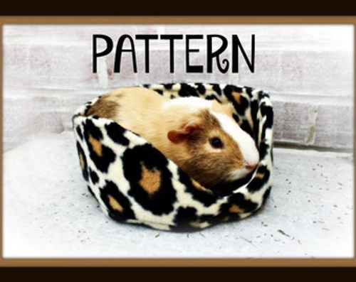 PATTERN - Tutorial - Animal Bed (2 sizes) - Instant download - Sewing - Minky - Fleece - Guinea Pig - Small animal Bed - Tea Cup