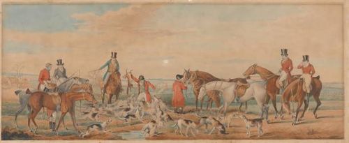 The Leicestershire Hunt - The Death, Possibly Henry Thomas Alken, 1785–1851, British, undated, Watercolor, graphite, and gouache, with pen, in brown...