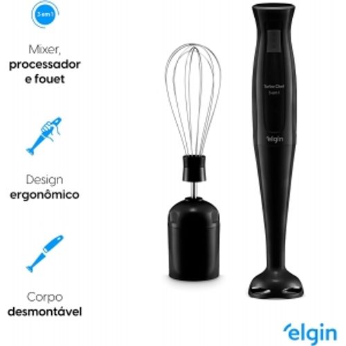 Mixer Turbo Chef 3 Em 1 200w Triturador E Fuet Elgin