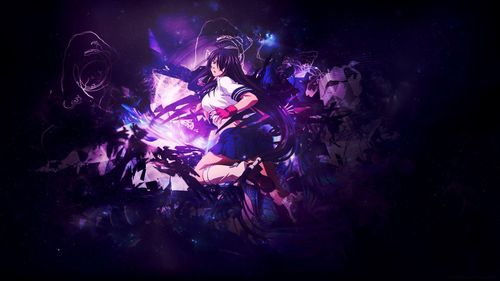 1920x1080 Dark Purple Anime Wallpaper