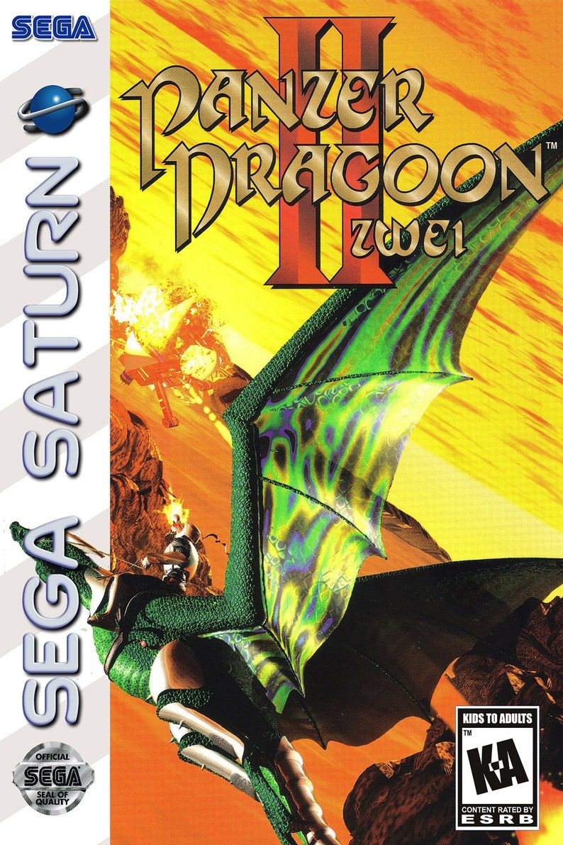 Panzer Dragoon II Zwei Sega Saturn Game Box Cover Art  Poster image 2