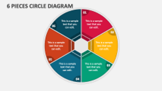 6 Pieces Circle Diagram - Slide