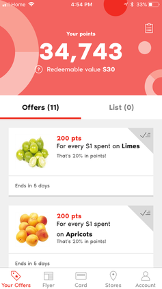 pc optimum ios app screenshot