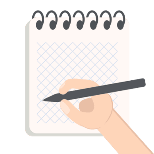 escribir a mano en un cuaderno en blanco conjunto de colección de variación de textura de papel de línea isométrica png