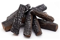 8 Small Pieces Set of Ceramic Wood Gas Fireplace Logs.All Types of Indoor, Gas Inserts, Ventless & Vent Free, Electric, or Outdoor Fireplaces & Fire Pits. Realistic Clean Burning Accessories