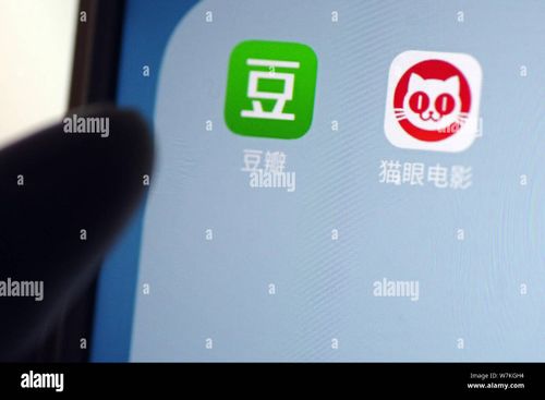 --FILE--A netizen looks at the app of Douban, left, a social network website, in Ji'nan city, east China's Shandong province, 29 December 2016. Doub - Stock Image
