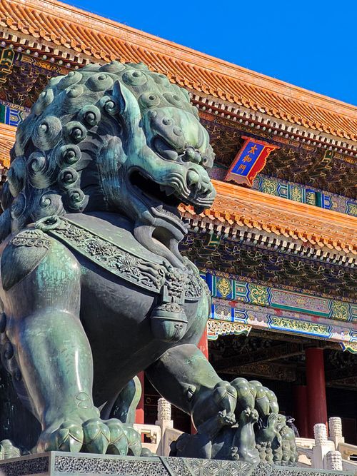 故宫太和门和铜狮图片下载