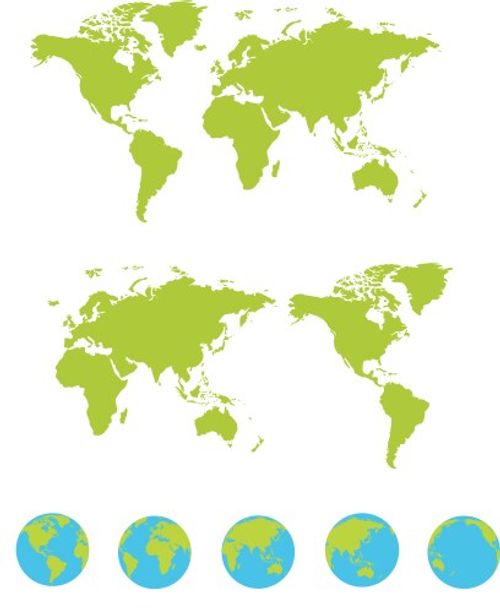World Maps Collection Vector Image