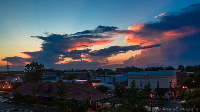 Sunset over Old Town Manassas