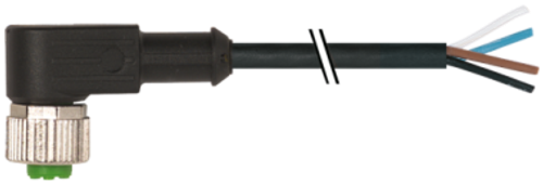 M12 male/M12 female PUR 4x0.34 bk UL/CSA+drag chain 5 m