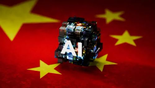 AI科技与中国国旗